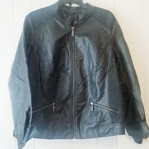 Lane Bryant womens black biker style jacket Size …